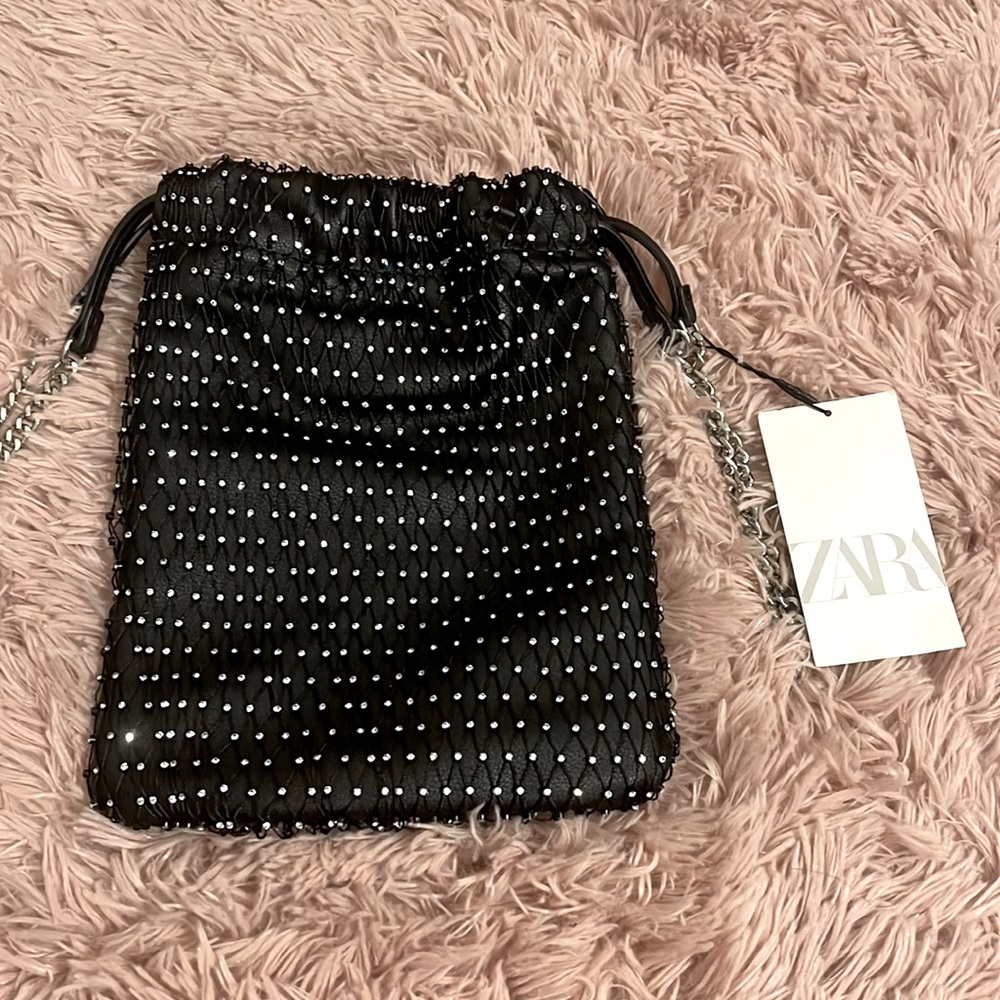 Zara Leather Pouch NWT